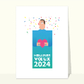 Cartes de voeux design 2024 pour votre texte