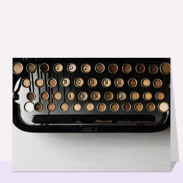 Fêtes de fin d'année : Typewriter vintage 2025 pour vos vœux