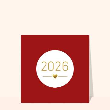 Carte de voeux tendance 2026 2026 en or pour des vœux élégants