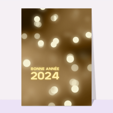 carte de voeux 2024  : Les lumières de la bonne année 2024 