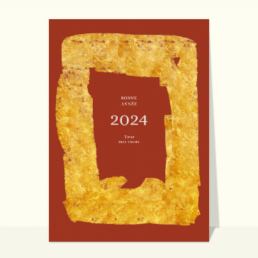 carte de voeux 2024  : Des voeux en or