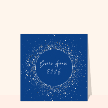 carte de voeux 2026  bonne année 2026 avec éclats d'étoiles