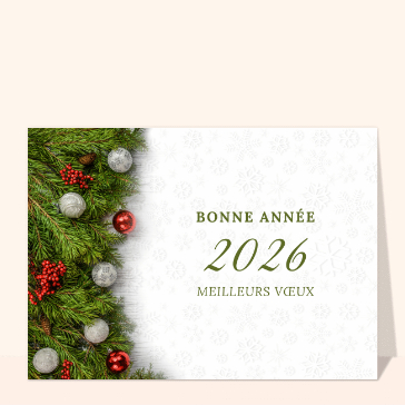 carte de voeux 2026  meilleurs vœux d'hiver pour 2026 en fête