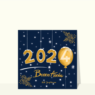 carte de voeux 2024  : Bonne année 2024 et soupçon de magie
