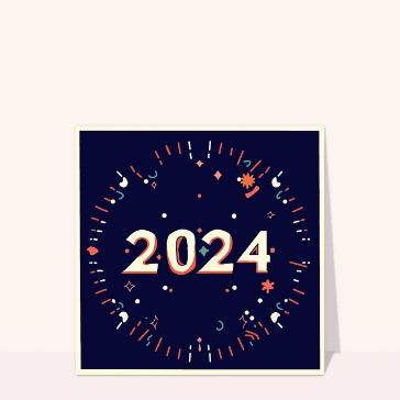 carte de voeux 2024  : La magie de la nouvelle année
