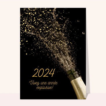 Cartes de voeux entreprise 2024 : Une nouvelle année explosive
