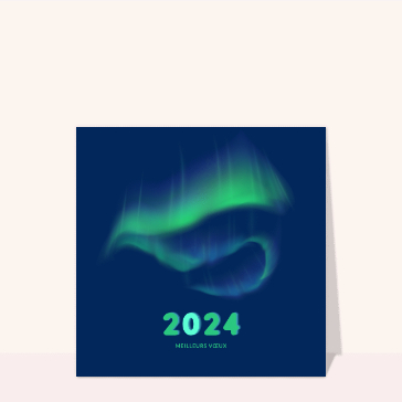 Cartes de voeux entreprise 2024 : Une aurore boréale pour la nouvelle année