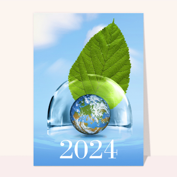 Cartes de voeux entreprise 2024 : Entreprise impliquée dans le développement durable