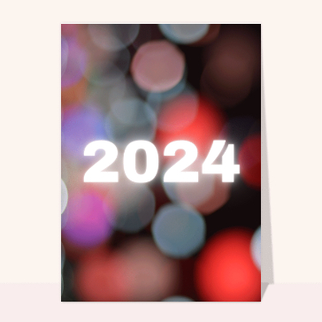 Cartes de voeux entreprise 2024 : Lumière de la nouvelle année 2024 