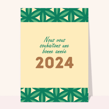 Cartes de voeux entreprise 2024 : Nouvelle année 2024 mosaïque