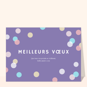 Carte de voeux entreprise originale 2026 meilleurs vœux colorés pour une année 2026