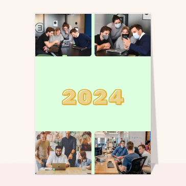 Cartes de voeux entreprise 2024 : Simplement la nouvelle année 2024 