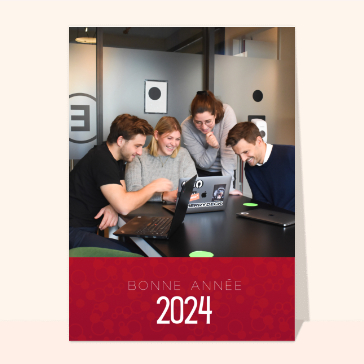 Cartes de voeux entreprise 2024 : Petites bulles de la bonne année 2024 