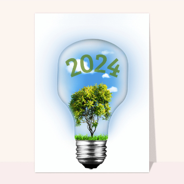 Cartes de voeux entreprise 2024 : Idées vertes pour la nouvelle année 2024 
