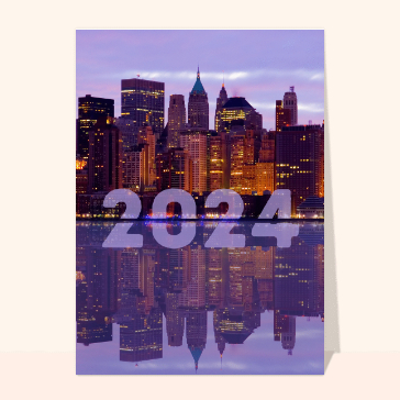 Cartes de voeux entreprise 2024 : Reflet de la nouvelle année 2024 
