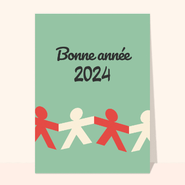 Cartes de voeux entreprise 2024 : Ensemble pour la nouvelle année 2024 