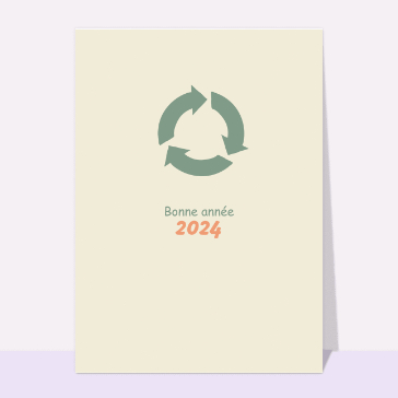 Carte de voeux entreprise humour 2024 : Développement durable pour la nouvelle année 2024 