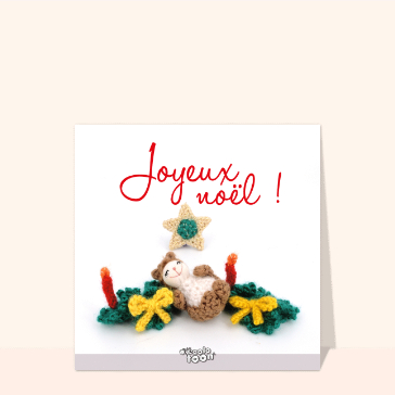 Carte de Noël enfant : Joyeux Noël petit ourson