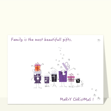 Carte Noël en famille