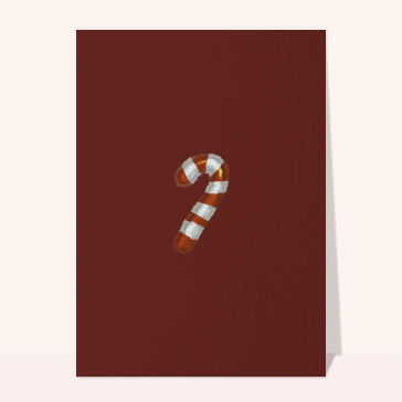 Carte de Noël minimaliste : Friandise de Noël