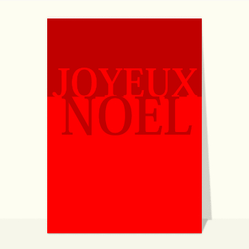 carte de noel : Joyeux Noël classique