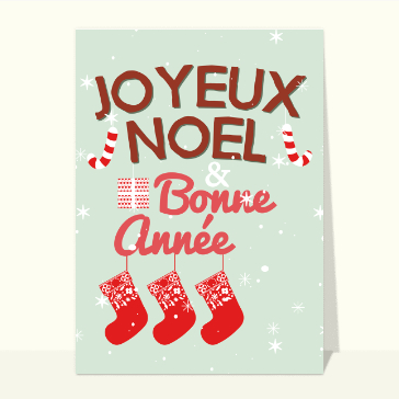 carte de noel : Joyeux Noël et bonne année
