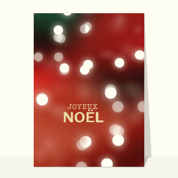 carte de noel : Joyeux Noël les lumières de Noël