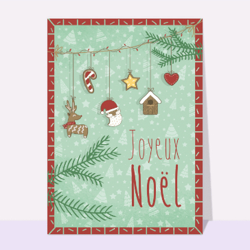 carte de noel : Guirlande de Noel
