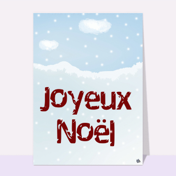 carte de noel : Carte de Noël enneigée