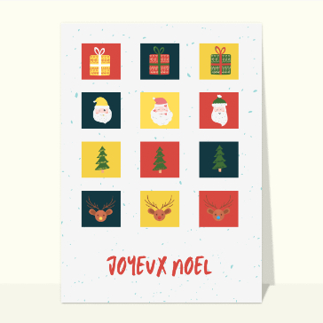 carte de noel : Joyeux Noël pop art