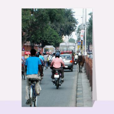 Carte postale Inde : Dans les rues de Bombay