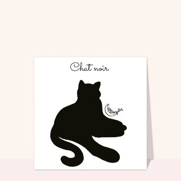 Carte Silhouette de chat