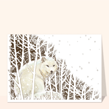 Carte Renard des neiges sous la neige