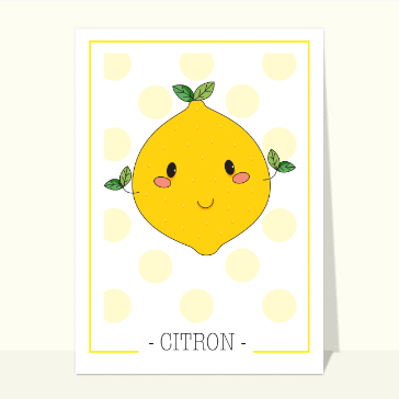 Carte Citron joyeux