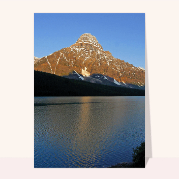 carte de paysages : Montagne au bord du lac