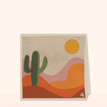 carte de paysages : Paysage de cactus