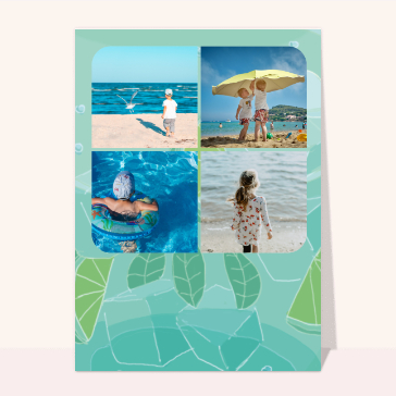 Carte souvenir de vacances : Souvenirs de cocktails d'été