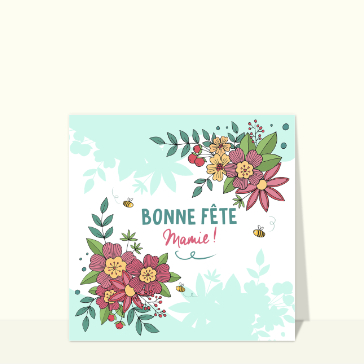carte fête des grand-mères bonne f&ecirc;te mamie
