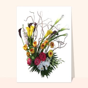 carte fête des grand-mères : Bouquet de fleurs