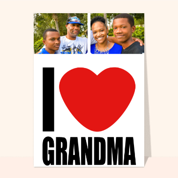 Fête des Mamies : I love grandma personnalisable
