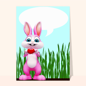 Fête des Mamies : Fête des mamies lapin rose personnalisé