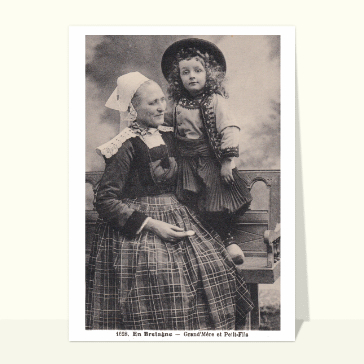 Grand-mère bretonne et sa petite fille