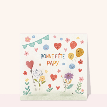 carte de fête des grands-pères bonne fête papy