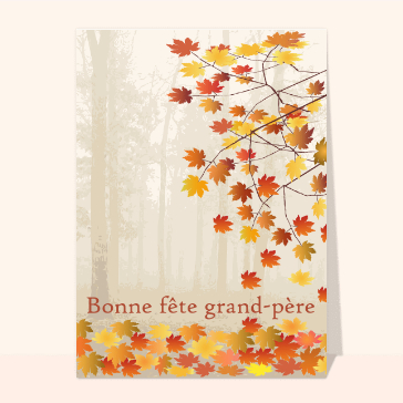 Fête de papy : Bonne fête grand-père avec des couleurs d'automne