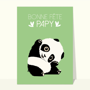 Fête de papy : Bonne fête papy panda