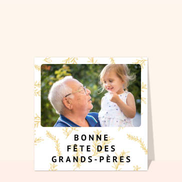 Fête des grands-pères sur branches dorées