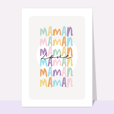 carte fête des mères : Love maman