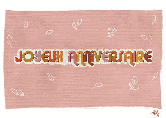 Carte Joyeux anniversaire aux couleurs chaleureuses Carte d'anniversaire adulte