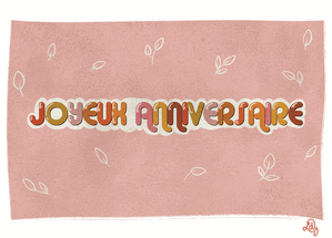 Carte Joyeux anniversaire aux couleurs chaleureuses Carte anniversaire