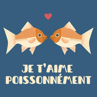 Carte Je t'aime malgré les écailles Carte Saint Valentin humour